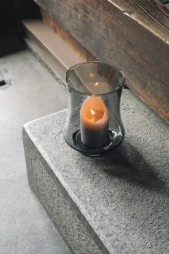 HADELAND GLASSVERK AS Lyslykter Og Lanterner-HANABI LYSLYKT 10 CM 2PK GRÅ Røkgrå