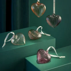 HADELAND GLASSVERK AS Julepynt-HJERTEKLANG 5 PK