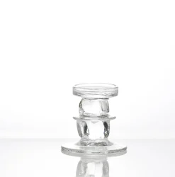 HADELAND GLASSVERK Lysestaker-ICE KUBBELYSESTAKE 13,5 CM