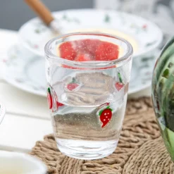 HADELAND GLASSVERK Vannglass-JORDBÆR GLASS 40 CL 4 PK