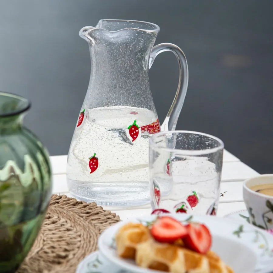HADELAND GLASSVERK Vannglass-JORDBÆR GLASS 40 CL 4 PK