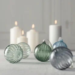 HADELAND GLASSVERK AS Julepynt-JULEKULE GRØNNKLANG 5 STK Grønn