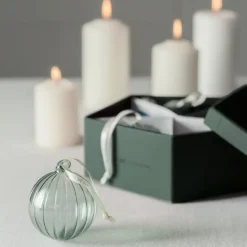 HADELAND GLASSVERK AS Julepynt-JULEKULE GRØNNKLANG 5 STK Grønn