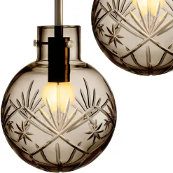 HADELAND GLASSVERK AS Taklamper|Krystallkuler-KRYSTALLKULE TAKLAMPE FINN 200MM Kakao