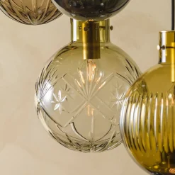 HADELAND GLASSVERK Taklamper|Krystallkuler-KRYSTALLKULE TAKLAMPE FINN 120MM Klar