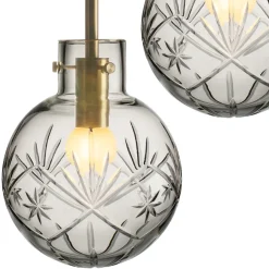 HADELAND GLASSVERK AS Taklamper|Krystallkuler-KRYSTALLKULE TAKLAMPE FINN 200MM Klar