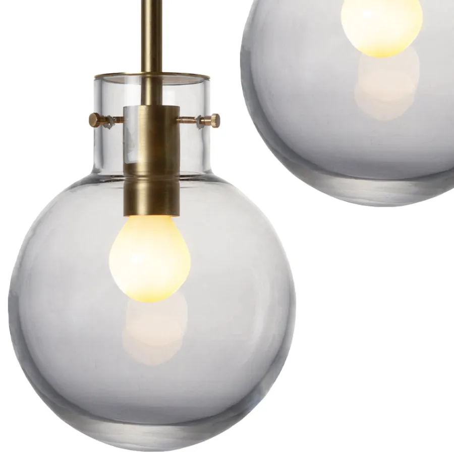 HADELAND GLASSVERK Taklamper|Krystallkuler-KRYSTALLKULE TAKLAMPE GLATT 120MM Klar
