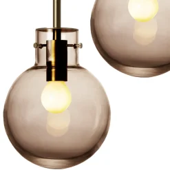 HADELAND GLASSVERK Taklamper|Krystallkuler-KRYSTALLKULE TAKLAMPE GLATT 160MM Kakao