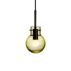 HADELAND GLASSVERK Taklamper|Krystallkuler-KRYSTALLKULE TAKLAMPE GLATT 120MM Oliven