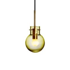 HADELAND GLASSVERK Taklamper|Krystallkuler-KRYSTALLKULE TAKLAMPE GLATT 120MM Oliven