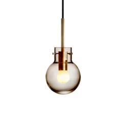 HADELAND GLASSVERK Taklamper|Krystallkuler-KRYSTALLKULE TAKLAMPE GLATT 120MM Kakao