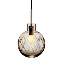 HADELAND GLASSVERK AS Taklamper|Krystallkuler-KRYSTALLKULE TAKLAMPE KRYSS 200MM Kakao