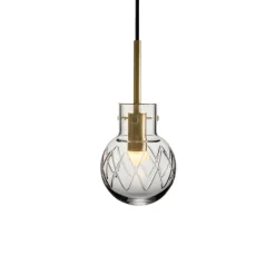HADELAND GLASSVERK Taklamper|Krystallkuler-KRYSTALLKULE TAKLAMPE KRYSS 120MM Klar