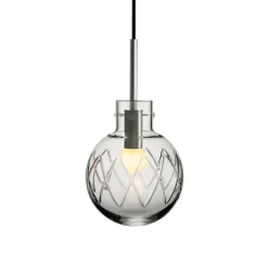 HADELAND GLASSVERK Taklamper|Krystallkuler-KRYSTALLKULE TAKLAMPE KRYSS 160MM Klar