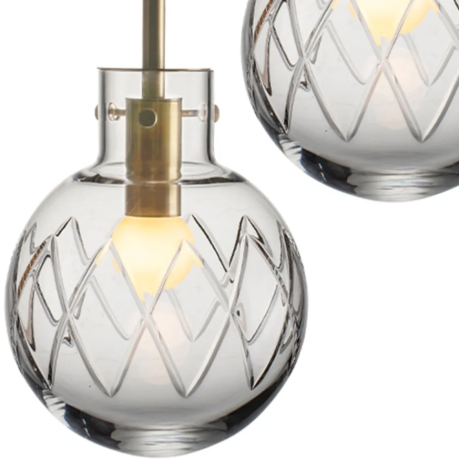 HADELAND GLASSVERK AS Taklamper|Krystallkuler-KRYSTALLKULE TAKLAMPE KRYSS 200MM Klar