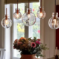 HADELAND GLASSVERK Taklamper|Krystallkuler-KRYSTALLKULE TAKLAMPE KRYSTALLKLAR 5 STK