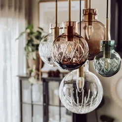 HADELAND GLASSVERK Taklamper|Krystallkuler-KRYSTALLKULE TAKLAMPE MORGENDIS 5 STK Flerfarget