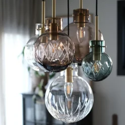 HADELAND GLASSVERK Taklamper|Krystallkuler-KRYSTALLKULE TAKLAMPE MORGENDIS 5 STK Flerfarget