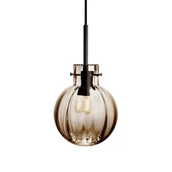 HADELAND GLASSVERK Taklamper|Krystallkuler-KRYSTALLKULE TAKLAMPE OPTIKK 160MM Kakao