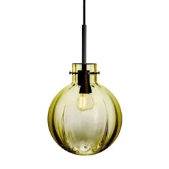 HADELAND GLASSVERK AS Taklamper|Krystallkuler-KRYSTALLKULE TAKLAMPE OPTIKK 200MM Oliven