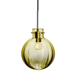 HADELAND GLASSVERK AS Taklamper|Krystallkuler-KRYSTALLKULE TAKLAMPE OPTIKK 200MM Oliven