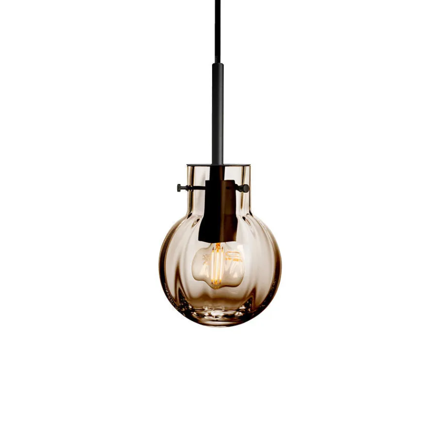 HADELAND GLASSVERK Taklamper|Krystallkuler-KRYSTALLKULE TAKLAMPE OPTIKK 120MM Kakao