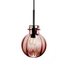 HADELAND GLASSVERK Taklamper|Krystallkuler-KRYSTALLKULE TAKLAMPE OPTIKK MORGENRØD 160MM