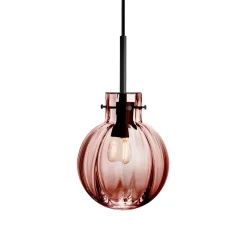 HADELAND GLASSVERK Taklamper|Krystallkuler-KRYSTALLKULE TAKLAMPE OPTIKK MORGENRØD 160MM