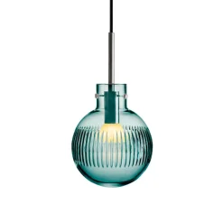 HADELAND GLASSVERK Taklamper|Krystallkuler-KRYSTALLKULE TAKLAMPE SKJÆR BLÅGRØNN 160MM Blågrønn