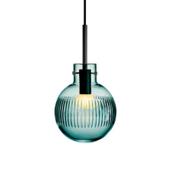 HADELAND GLASSVERK Taklamper|Krystallkuler-KRYSTALLKULE TAKLAMPE SKJÆR BLÅGRØNN 160MM Blågrønn