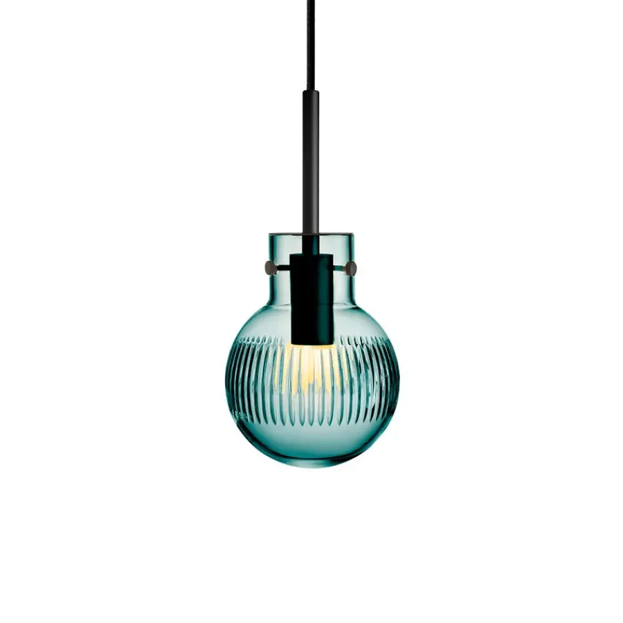 HADELAND GLASSVERK Taklamper|Krystallkuler-KRYSTALLKULE TAKLAMPE SKJÆR BLÅGRØNN 120MM Blågrønn