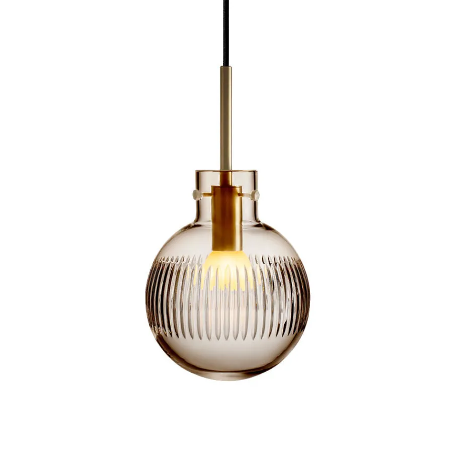 HADELAND GLASSVERK Taklamper|Krystallkuler-KRYSTALLKULE TAKLAMPE SKJÆR 160MM Kakao