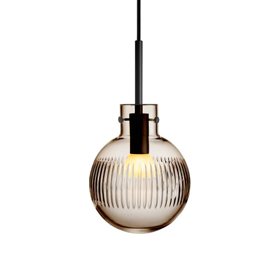 HADELAND GLASSVERK Taklamper|Krystallkuler-KRYSTALLKULE TAKLAMPE SKJÆR 160MM Kakao
