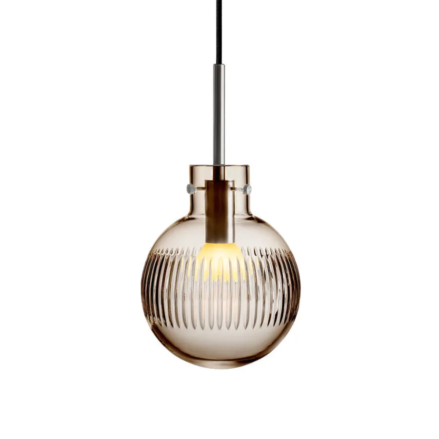 HADELAND GLASSVERK Taklamper|Krystallkuler-KRYSTALLKULE TAKLAMPE SKJÆR 160MM Kakao