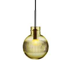 HADELAND GLASSVERK Taklamper|Krystallkuler-KRYSTALLKULE TAKLAMPE SKJÆR 160MM Oliven