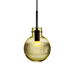 HADELAND GLASSVERK Taklamper|Krystallkuler-KRYSTALLKULE TAKLAMPE SKJÆR 160MM Oliven