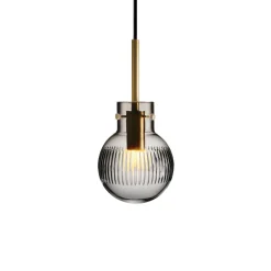HADELAND GLASSVERK Taklamper|Krystallkuler-KRYSTALLKULE TAKLAMPE SKJÆR RØKGRÅ 120MM Røkgrå