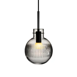 HADELAND GLASSVERK Taklamper|Krystallkuler-KRYSTALLKULE TAKLAMPE SKJÆR RØKGRÅ 160MM Røkgrå