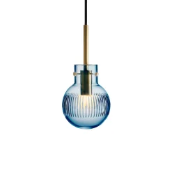 HADELAND GLASSVERK Taklamper|Krystallkuler-KRYSTALLKULE TAKLAMPE SKJÆR STÅLBLÅ 120MM Stålblå