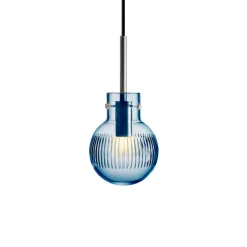 HADELAND GLASSVERK Taklamper|Krystallkuler-KRYSTALLKULE TAKLAMPE SKJÆR STÅLBLÅ 120MM Stålblå