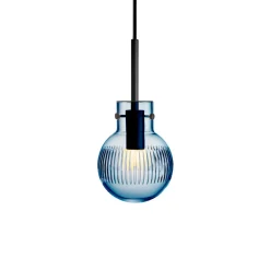 HADELAND GLASSVERK Taklamper|Krystallkuler-KRYSTALLKULE TAKLAMPE SKJÆR STÅLBLÅ 120MM Stålblå