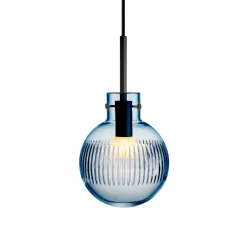 HADELAND GLASSVERK Taklamper|Krystallkuler-KRYSTALLKULE TAKLAMPE SKJÆR STÅLBLÅ 160MM Stålblå