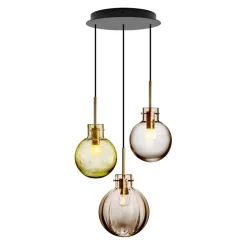 HADELAND GLASSVERK Taklamper|Krystallkuler-KRYSTALLKULE TAKLAMPE SKOGGLIMT 3 STK