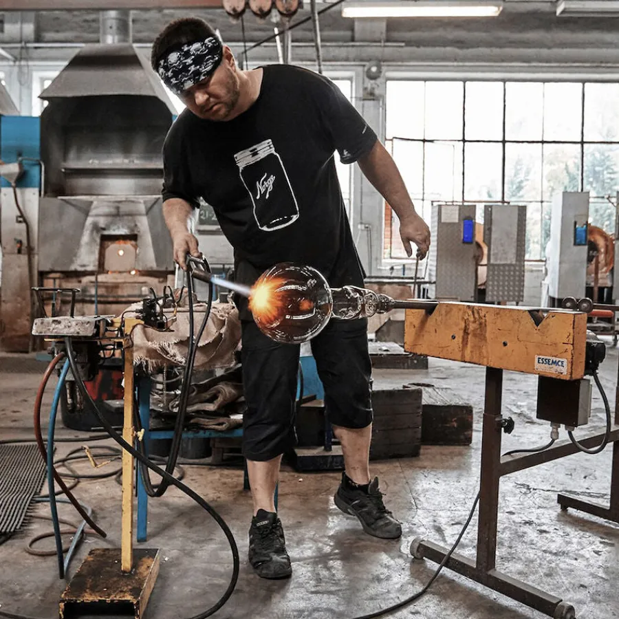 HADELAND GLASSVERK Taklamper|Krystallkuler-KRYSTALLKULE TAKLAMPE SKUMRING 5 STK Flerfarget