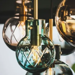 HADELAND GLASSVERK Taklamper|Krystallkuler-KRYSTALLKULE TAKLAMPE SKUMRING 7 STK Flerfarget