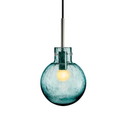 HADELAND GLASSVERK Taklamper|Krystallkuler-KRYSTALLKULE TAKLAMPE SODA BLÅGRØNN 160MM Blågrønn