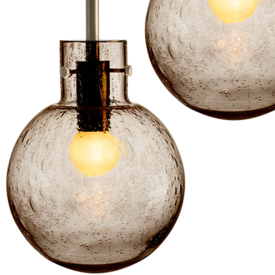 HADELAND GLASSVERK Taklamper|Krystallkuler-KRYSTALLKULE TAKLAMPE SODA 160MM Kakao