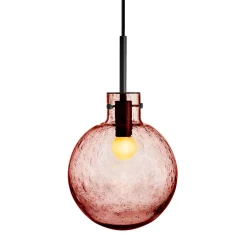 HADELAND GLASSVERK AS Taklamper|Krystallkuler-KRYSTALLKULE TAKLAMPE SODA MORGENRØD 200MM