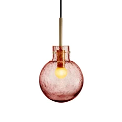 HADELAND GLASSVERK Taklamper|Krystallkuler-KRYSTALLKULE TAKLAMPE SODA MORGENRØD 160MM Morgenrød