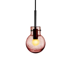 HADELAND GLASSVERK Taklamper|Krystallkuler-KRYSTALLKULE TAKLAMPE SODA MORGENRØD 120MM